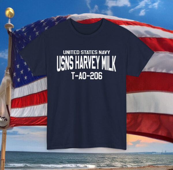 Mens United States Navy USNS Harvey Milk T-Shirt