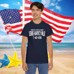 Mens United States Navy USNS Harvey Milk T-Shirt