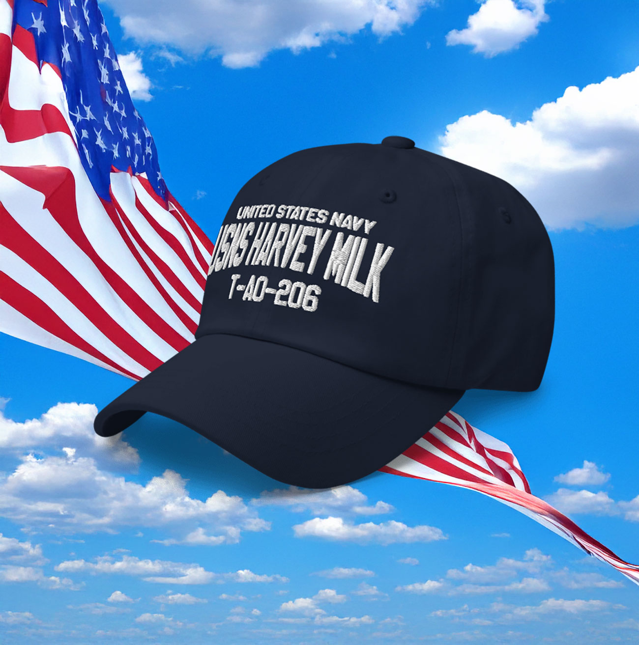 United States Navy USNS Harvey Milk Dad Hat