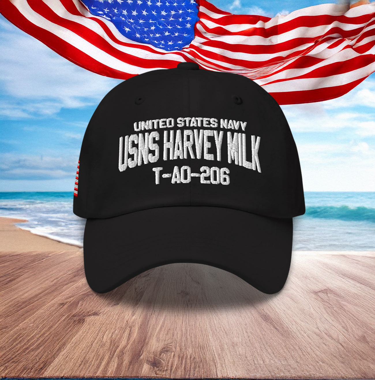 United States Navy USNS Harvey Milk T-AO-206 Hat