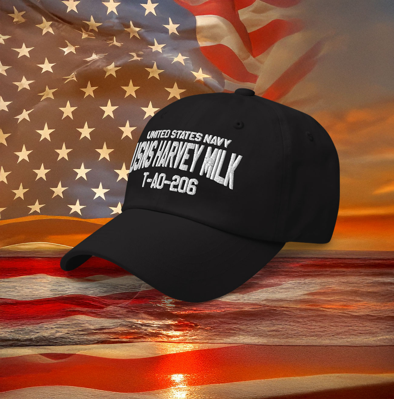 United States Navy USNS Harvey Milk T-AO-206 Hat