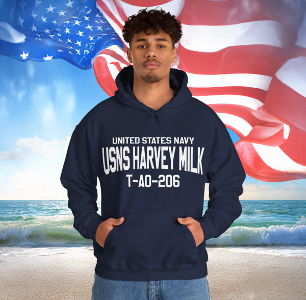 United States Navy USNS Harvey Milk T-AO-206 Hoodie