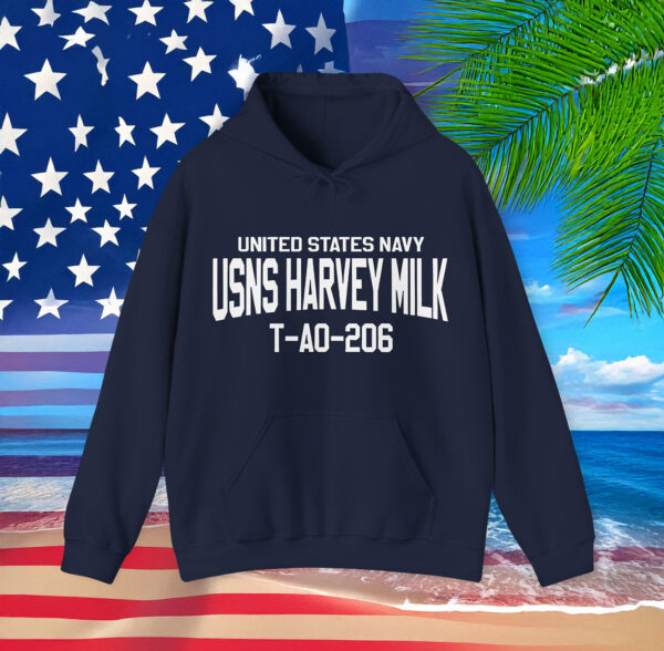 United States Navy USNS Harvey Milk T-AO-206 Hoodie