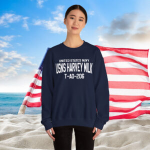United States Navy USNS Harvey Milk T-AO-206 Sweatshirt