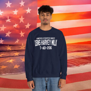 United States Navy USNS Harvey Milk T-AO-206 Sweatshirt