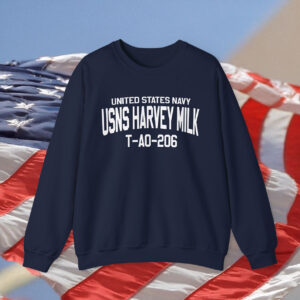 United States Navy USNS Harvey Milk T-AO-206 Sweatshirt