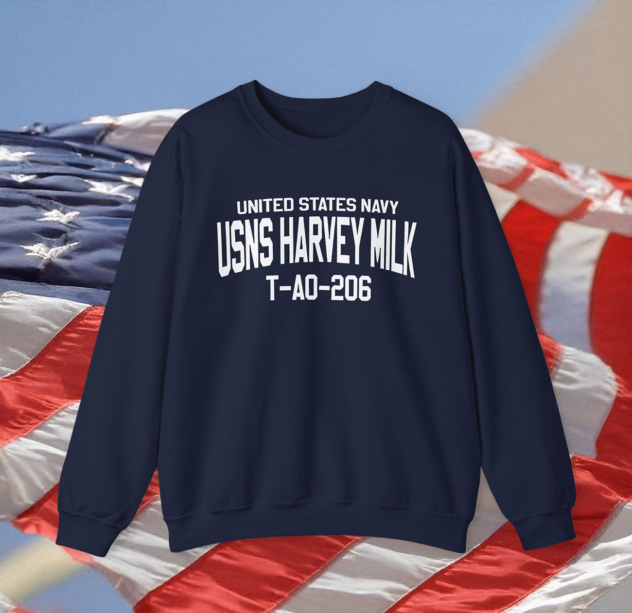 United States Navy USNS Harvey Milk T-AO-206 Sweatshirt
