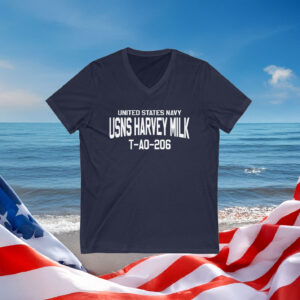 United States Navy USNS Harvey Milk V-neck Shirt